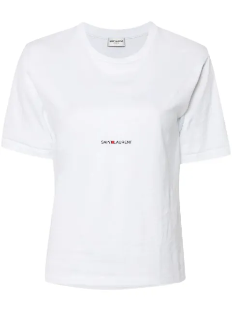 Saint Laurent logo-print T-shirt White 460876YB2DQ