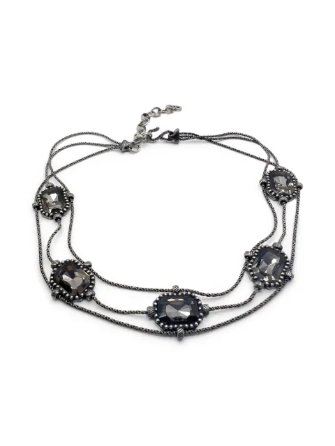 Christian Dior Pre-Owned 2000s crystal-embellished choker Grey DIORGALLCRYSNKL