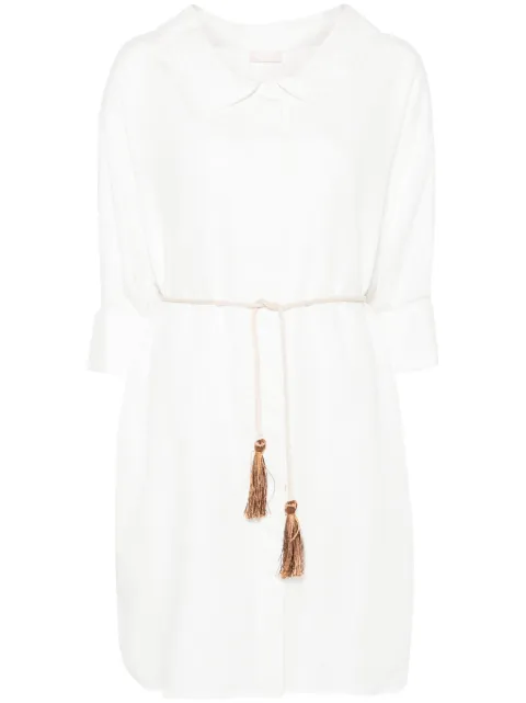 LIU JO striped mini dress White WA5397T6049