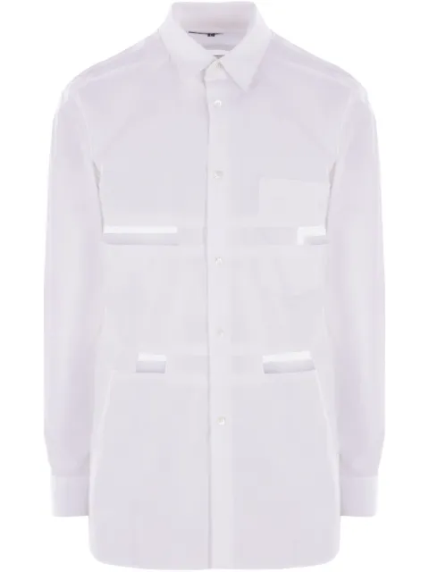 Black Comme Des Garçons Peter Pan ruffle shirt White 1OB014S25
