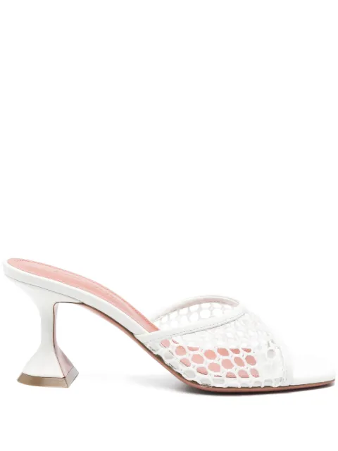 Amina Muaddi 70mm Lupita sandals White 13S361171LUP