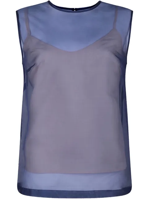 P.A.R.O.S.H. Sorgented blouse Blue D313076SORGENTE012