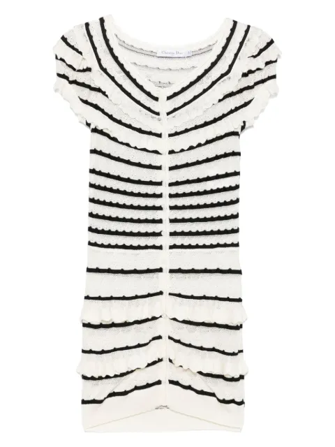 Christian Dior Pre-Owned 2010s lace-pattern dress White HOLADIO466