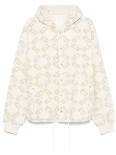 Givenchy faux-shearling hoodie White BM01BV317L