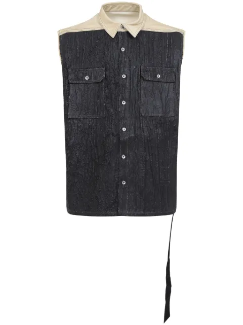 Rick Owens DRKSHDW cotton vest Black DU01E3764DCFCR