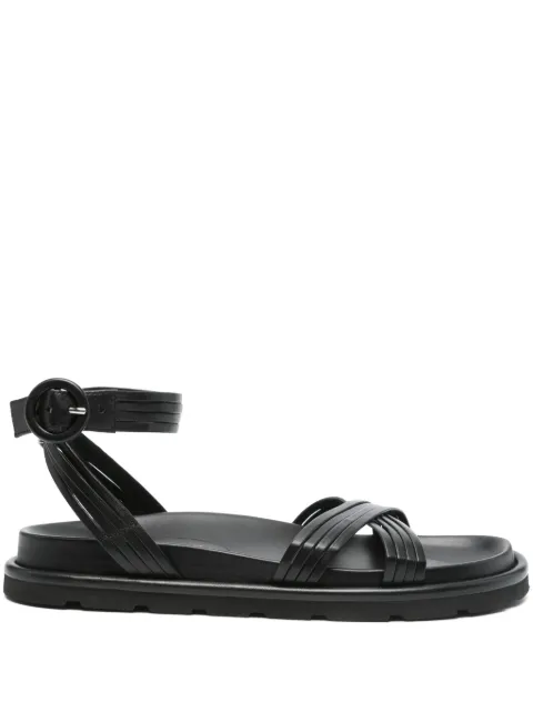 Gianvito Rossi leather flat sandals Black G3265910GOMNAP