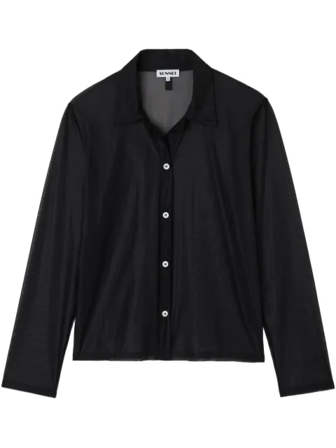 Sunnei shher tulle shirt Black RTWXTOP010NYL076001