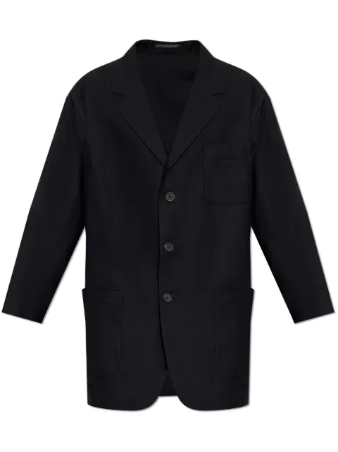 Yohji Yamamoto single-breasted blazer Black HPJ04002