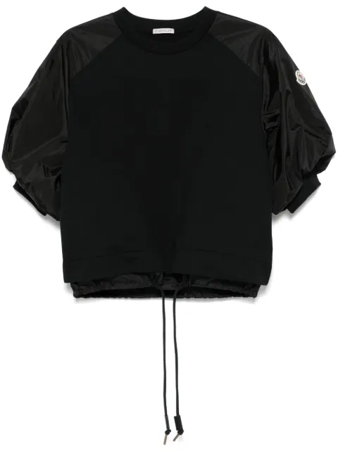 Moncler contrast-sleeves T-shirt Black K10938C0002289A1K