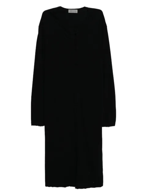 Yohji Yamamoto twisted jersey coat Black HPT10072