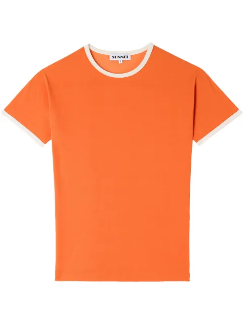 Sunnei contrasting-trim T-shirt Orange PRTWWJER009ELA003