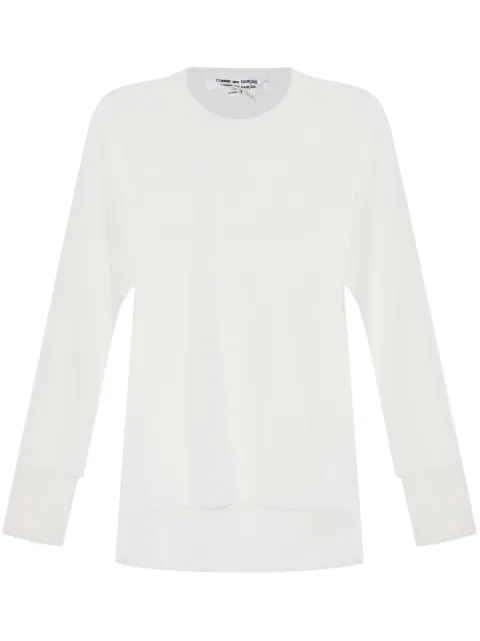 Comme Des Garçons Comme Des Garçons semi-sheer blouse White ROT014S25