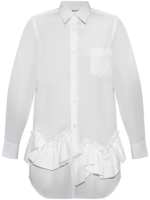Comme Des Garçons Comme Des Garçons ruffled-trim shirt White ROB009S25