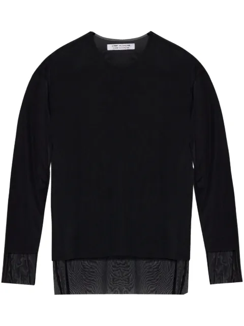 Comme Des Garçons Comme Des Garçons semi-sheer blouse Black ROT014S25