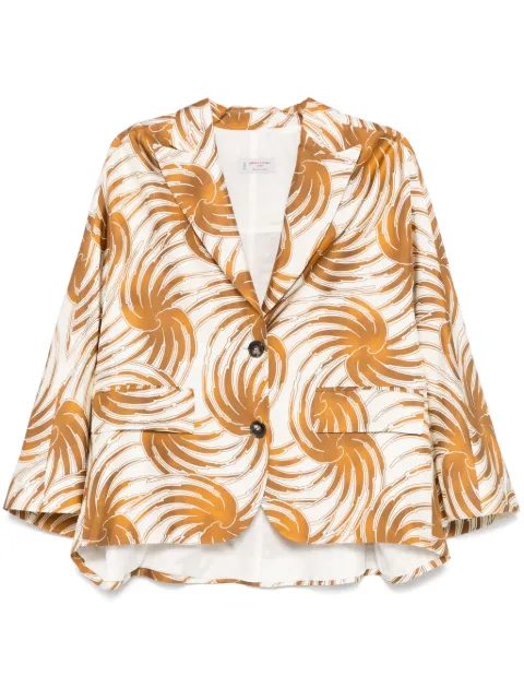 Alberto Biani graphic-print blazer Neutrals PP878SE3189