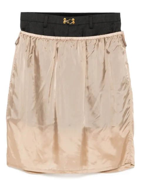 Kolor layered shorts Grey 25SCLP02110