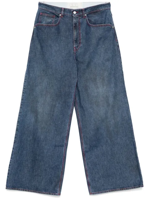 ERL contrast-stitching jeans Blue ERL10P013