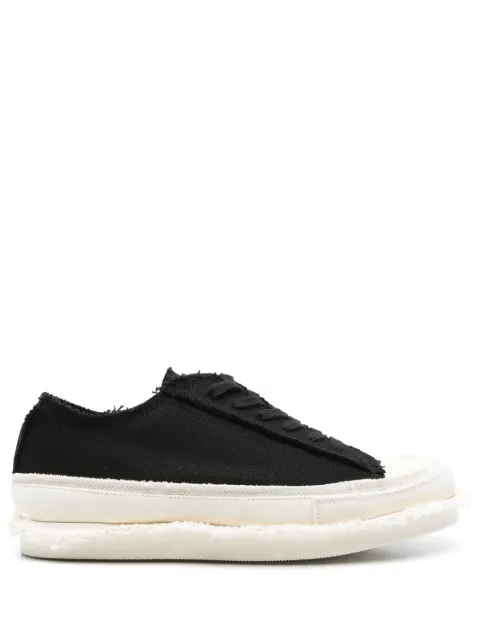Yohji Yamamoto frayed sneakers Black HPE09065