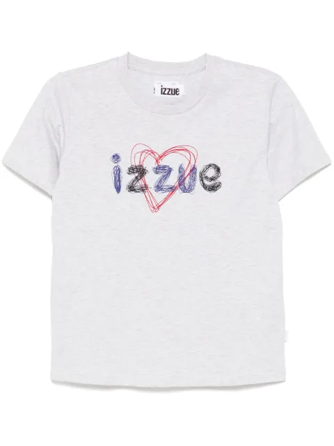 izzue logo-embroidered T-shirt Grey J1150S5