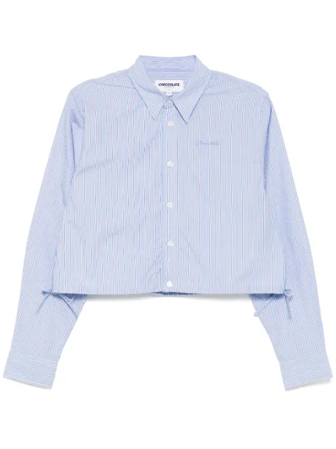 CHOCOOLATE striped shirt Blue STL8676BS