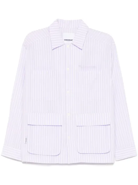CHOCOOLATE striped shirt Purple LJL7901XS