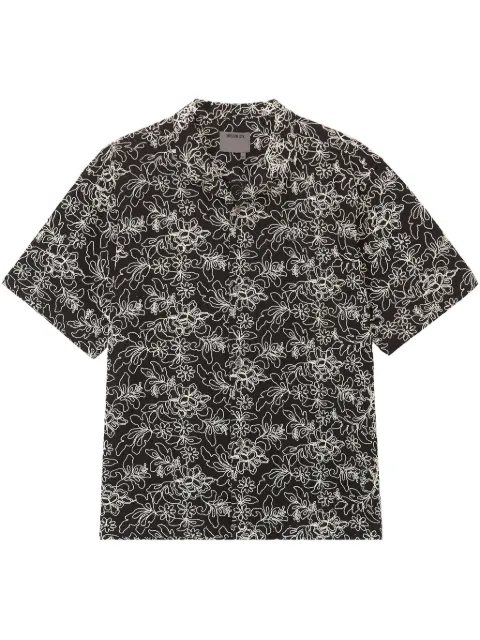 Musium Div. floral-print shirt Black MMUSRM00717X