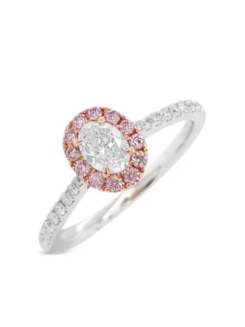 HYT Jewelry 18kt white gold diamond ring Silver R995HR
