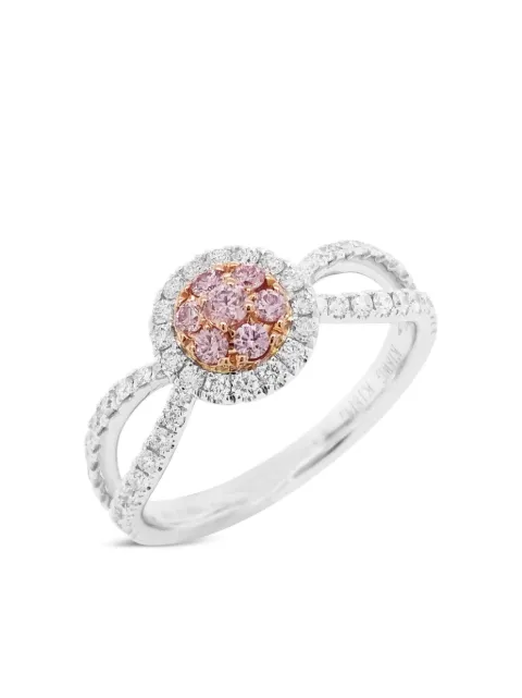 HYT Jewelry 18kt white gold diamond ring Pink R805HR