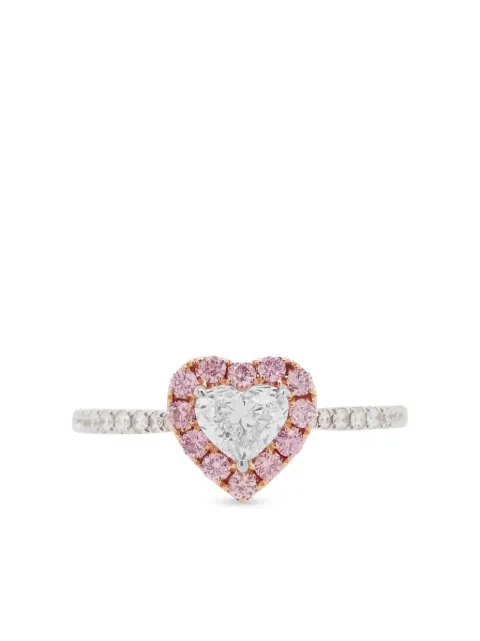 HYT Jewelry 18kt white gold diamond ring Pink R875HR