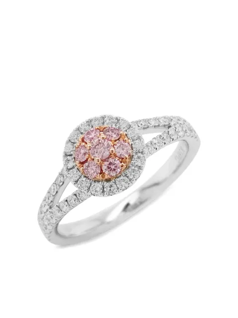 HYT Jewelry 18kt white gold diamond ring Pink R802HR