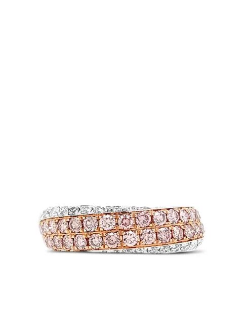 HYT Jewelry 18kt white gold diamond ring Pink R817HR
