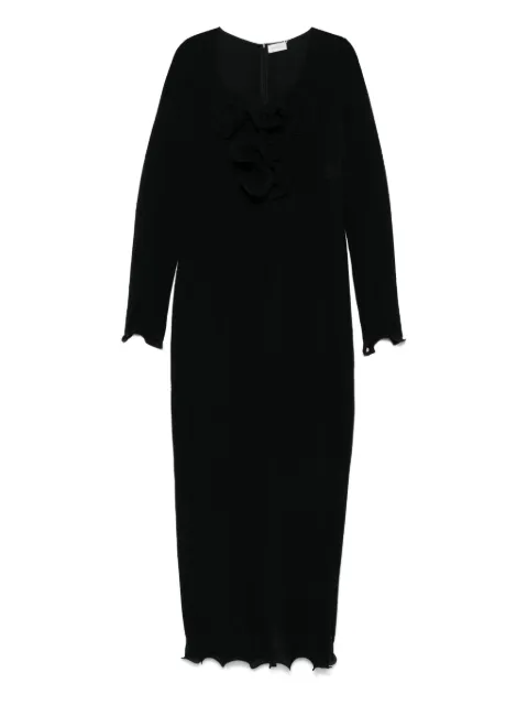 Magda Butrym floral-appliqué maxi dress Black 131523