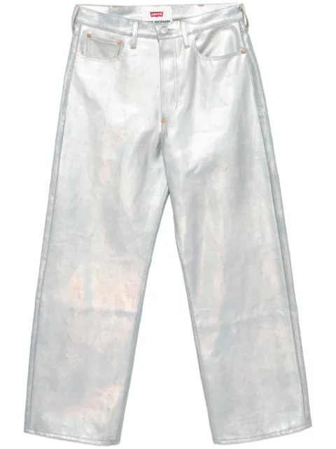 Junya Watanabe foiled-print straight-leg jeans Blue JOP2050511A