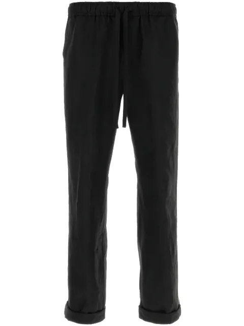 Dolce & Gabbana linen pajamas trousers Black GVRMATFU4MC