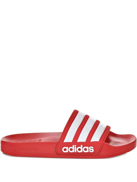 adidas three-stripe cloudfoam slides Red AQ1705