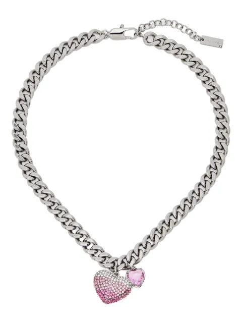 Marc Jacobs Heart Balloon Pave necklace Silver 2P5JNC001J08671