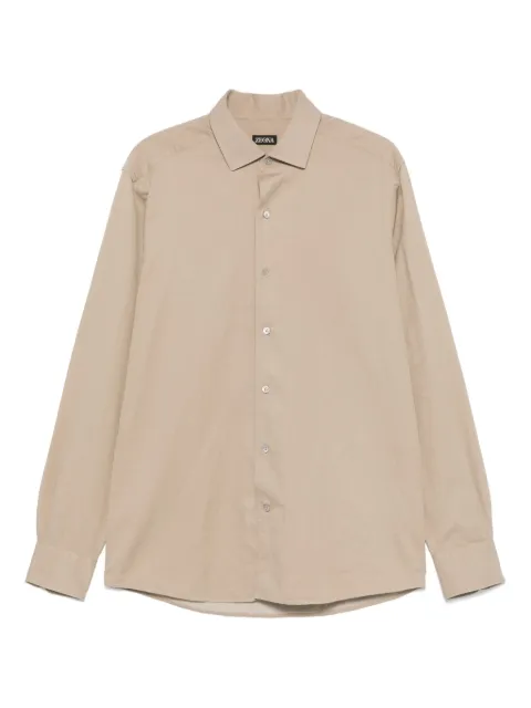 Zegna spread-collar shirt Neutrals UFX22A9SRO1