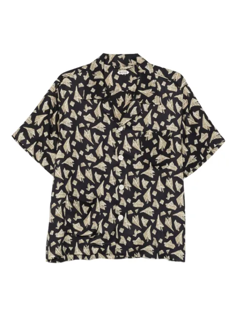 BODE Paper Hat short-sleeved shirt Black MRF25SH012