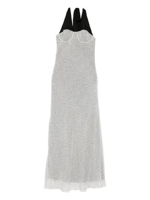 SIR. Lisander polka-dot halterneck dress White SIR2251035