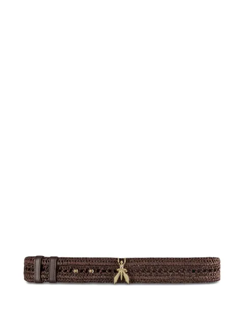 Patrizia Pepe woven charm low-waisted belt Brown 2W0051V039
