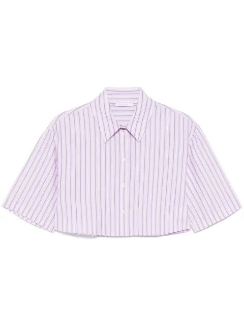 Patrizia Pepe cropped cotton shirt Purple 2C1601A569