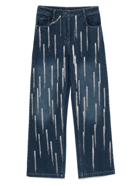 Patrizia Pepe rhinestones jeans Blue 2P1688D106