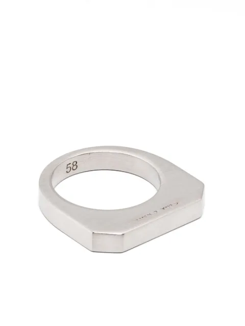 Rick Owens logo-detail ring Silver RJ0000116MMT