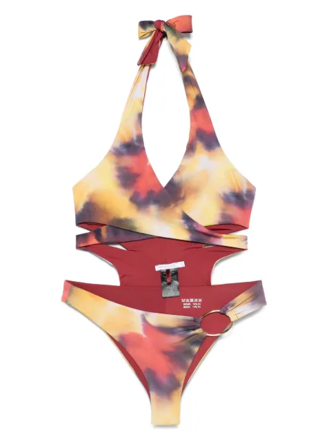 Patrizia Pepe tie-dye swimsuit Red 2I0142J283