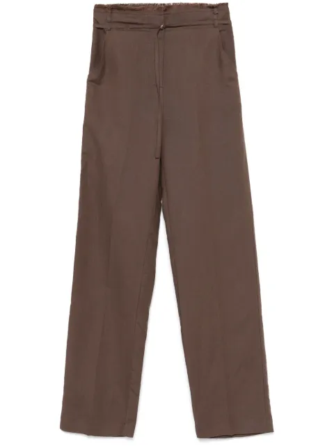 Patrizia Pepe frayed-detailed trousers Brown 2P1659A052