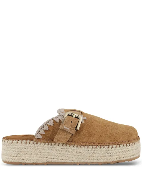 Mou leather slippers Neutrals MUSW641000A
