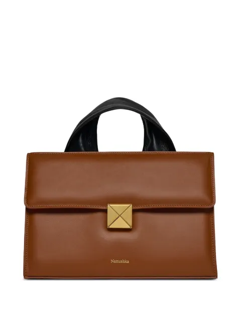 Nanushka logo-stamp tote bag Brown NW25CRBG09503