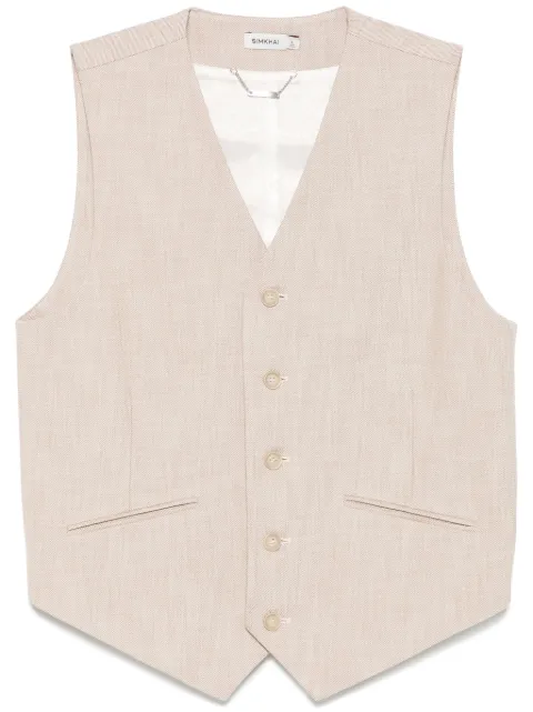 SIMKHAI George waistcoat Neutrals 2256104