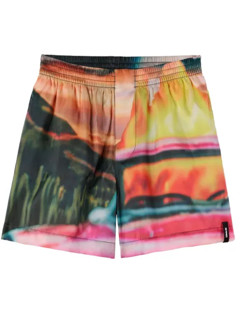 Sunnei abstract-print shorts Pink RTWXBOT029VIS0228186ANNEMARIEPRINT