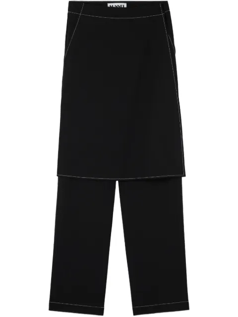 Sunnei layered-design trousers Black RTWXBOT031PLY045001BLACK